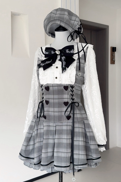 Detective Academy Plaid Dress + Pants + Cape