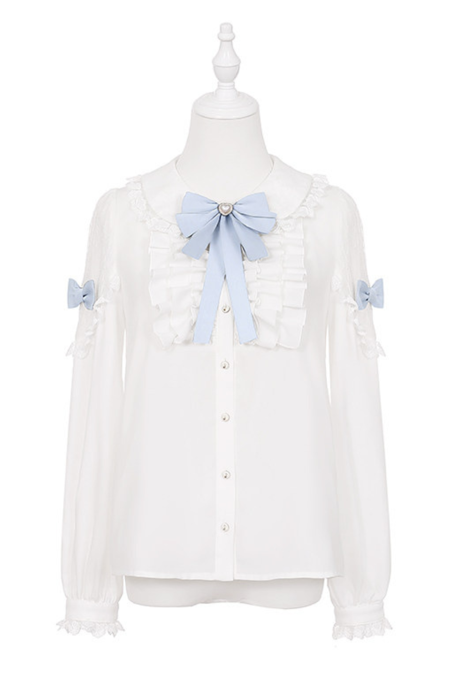 Lace Shirt + Tiered Bib Skirt
