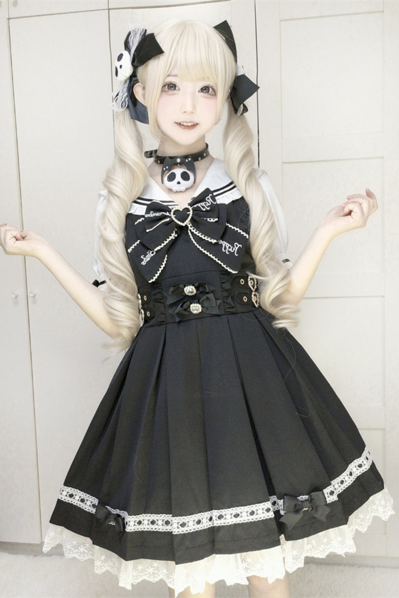 Dark Sweet Lace Sailor Dress