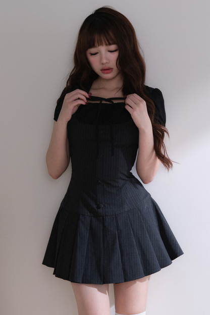 Sweet Pleated Design Dress