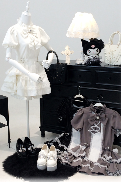 Puff Sleeve Gothic Style Top + Pants