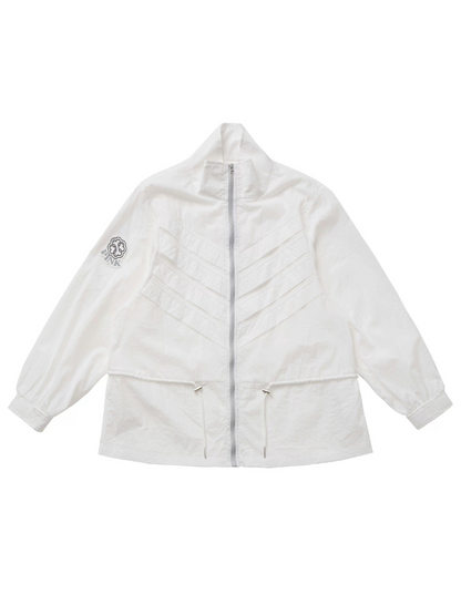 Summer Invasion Sunscreen Skeleton Jacket Blue White Fresh Color Suit