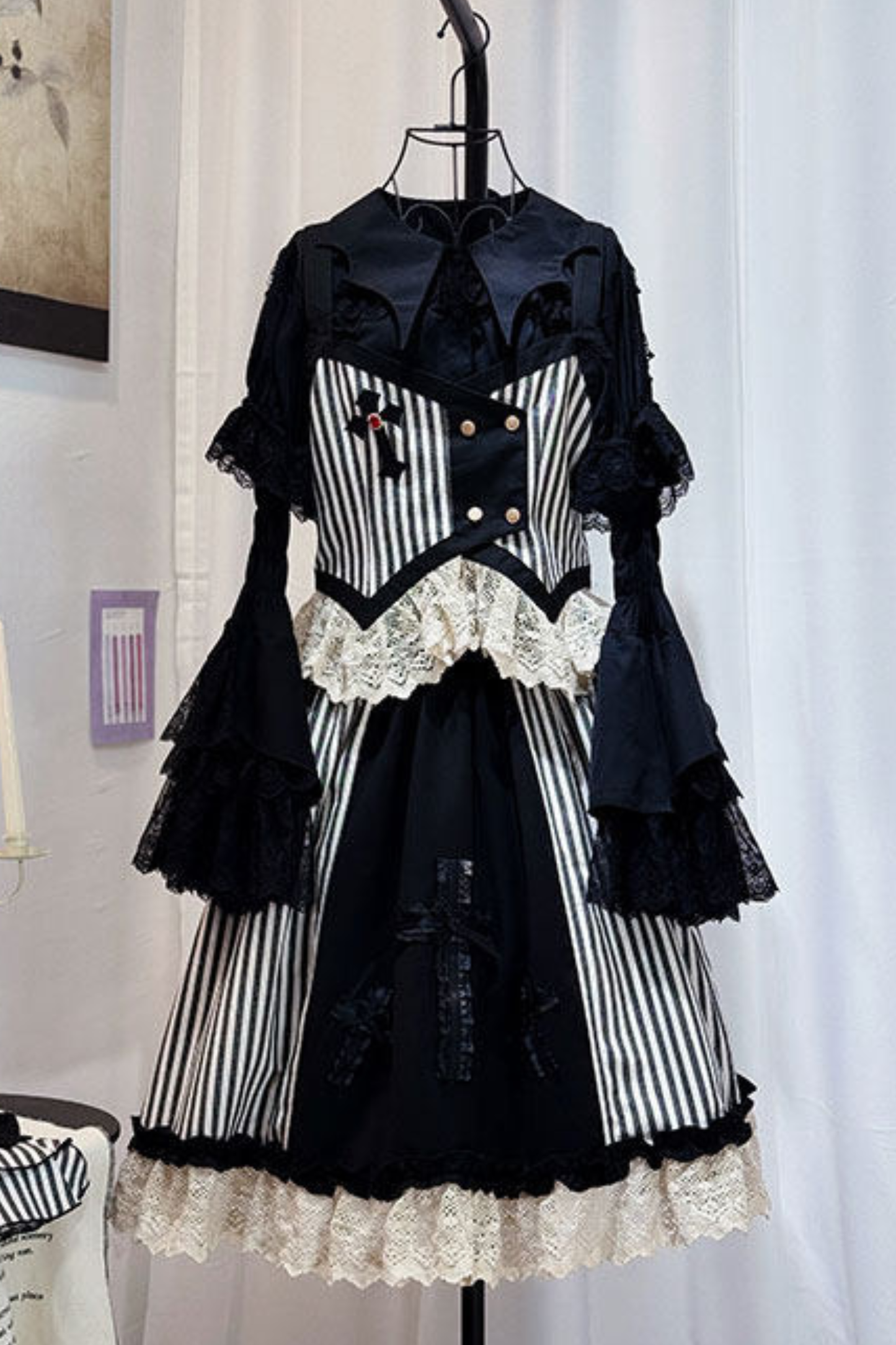 [pre-order Deadline: April 27] Striped Gothic Vest + Shirt + Pants + Skirt + Tail + Accessories