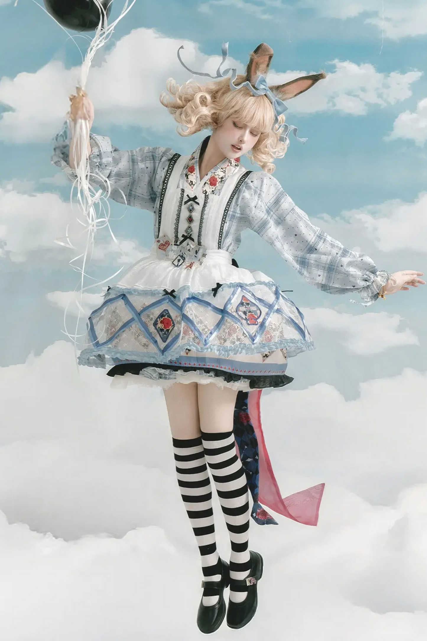 Alice in Wonderland Lolita Dress + Apron + Accessories