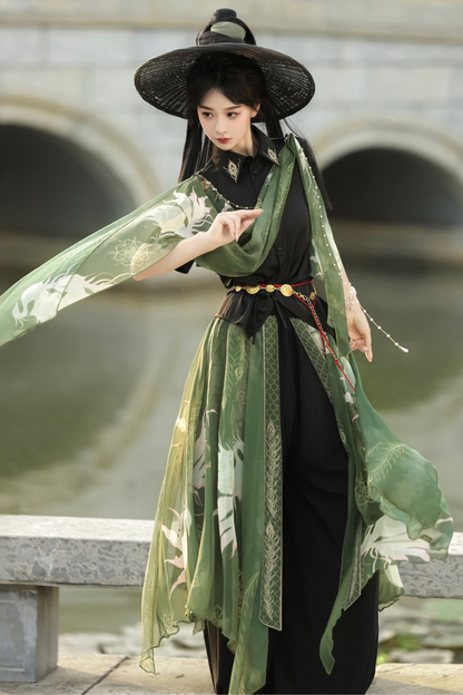 Neverless Island Chinese-style Top + Balloon Pants