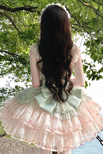Sweet Girly Lolita Ballet Jumper Dress