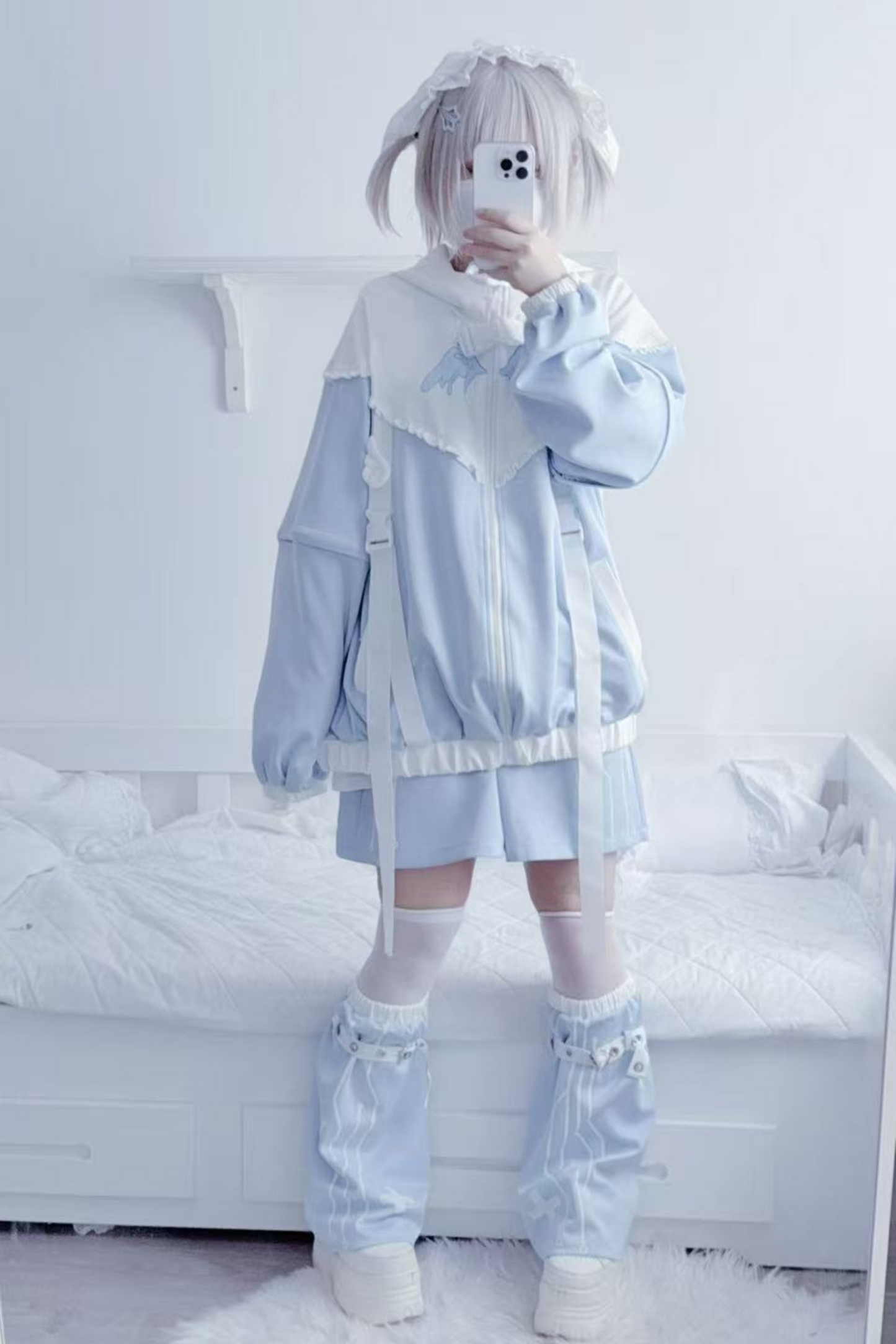 Aqua Angelic Subculture Hoodie Jacket + Pants + Leg Cover