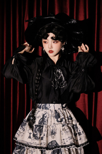 Chiffon Dark Shirt