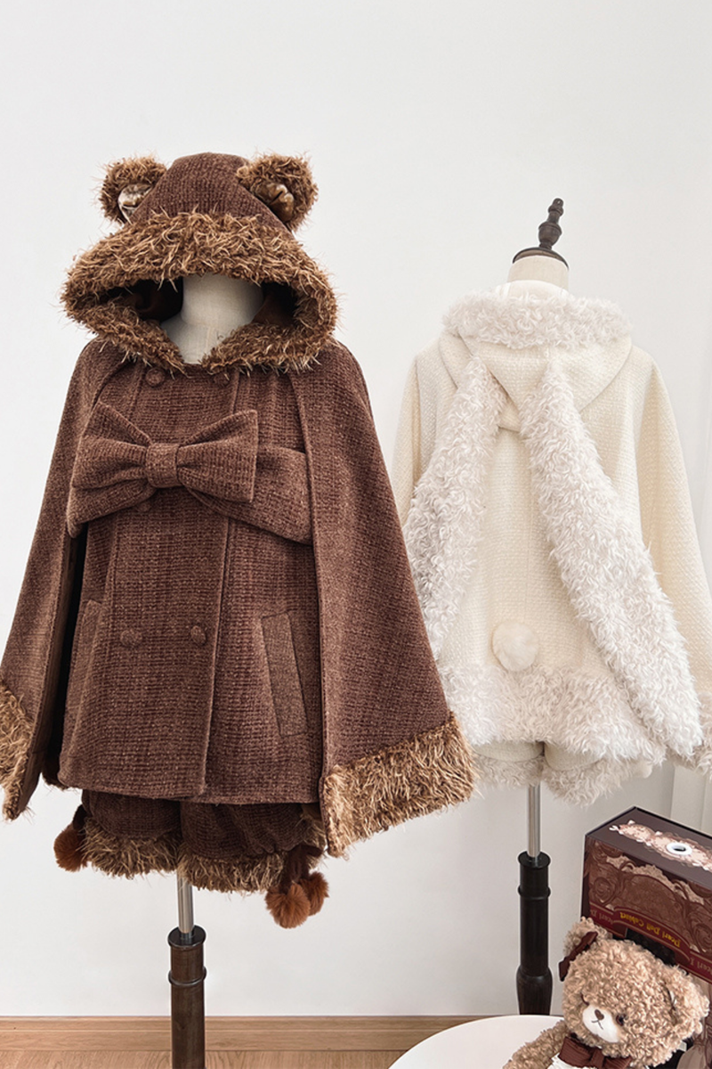 Animal Tweed Coat + Boa Shorts