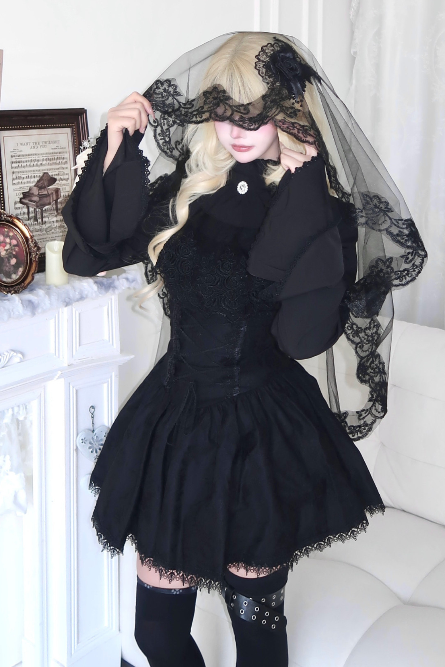 Gothic Top + Lace Skirt