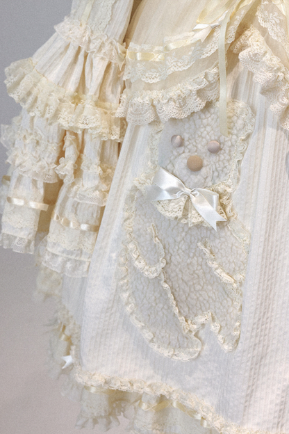 Briana Bear Print Dream Doll Lolita Dress + Jsk + Skirt + Shirt + Petticoat