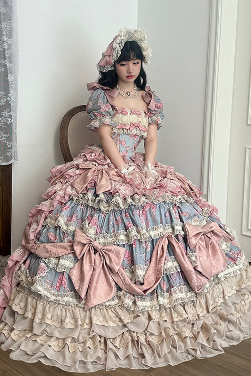 Jewel Rose Flower Marriage Lolita Set
