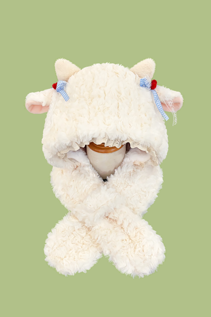 Lamb Fur Hat + Scarf