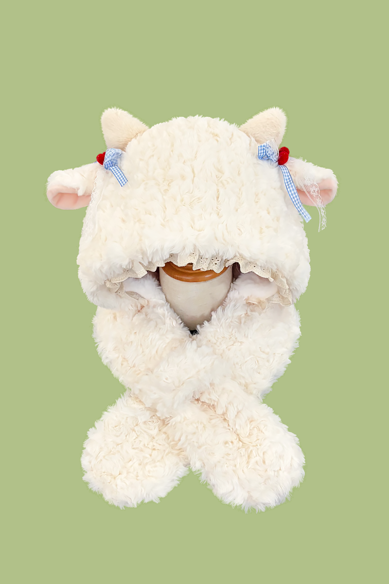 Lamb Fur Hat + Scarf