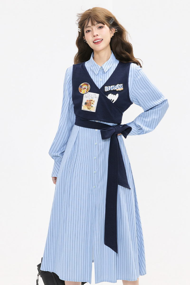 Preppy Dress + Striped Shirt Dress