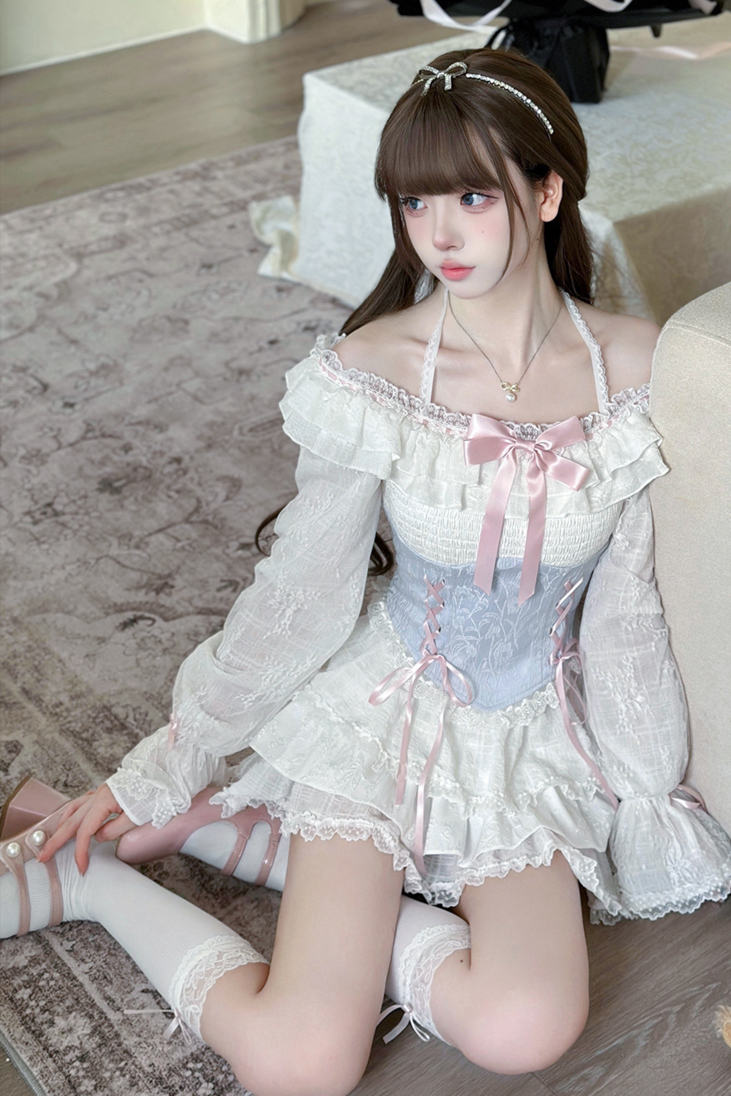 Princess Sheer Lace Top + Sheer Lace Skirt