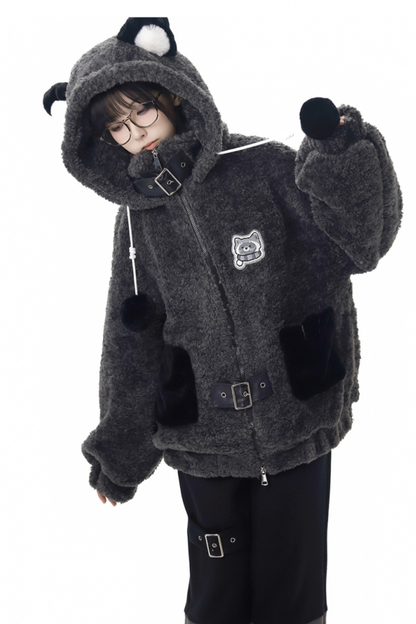 Raccoon Fur Jacket + Sweatshirt + Skirt + Pants + Leg Sleeve