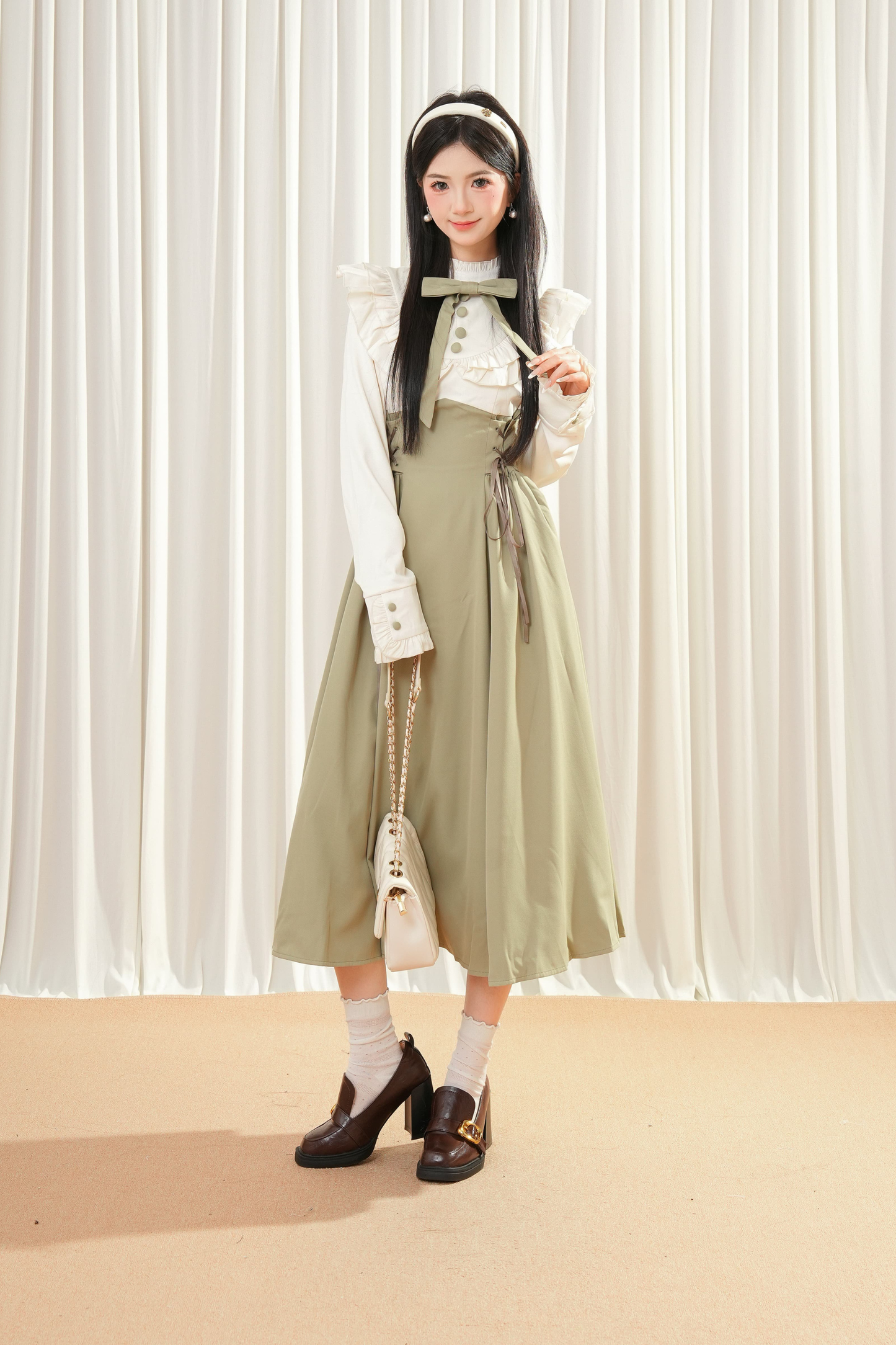 Contrast French Retro Dress