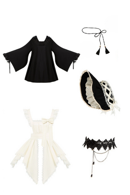[pre-order] Gothic Doll Lolita Dress + Lolita Apron