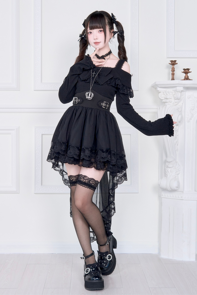 Off-shoulder Jirai Lace Dress