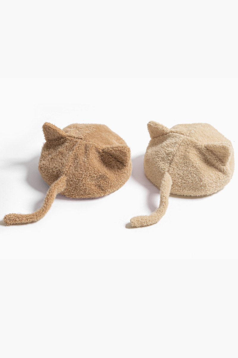 Faux Mink Fur Painter Beret