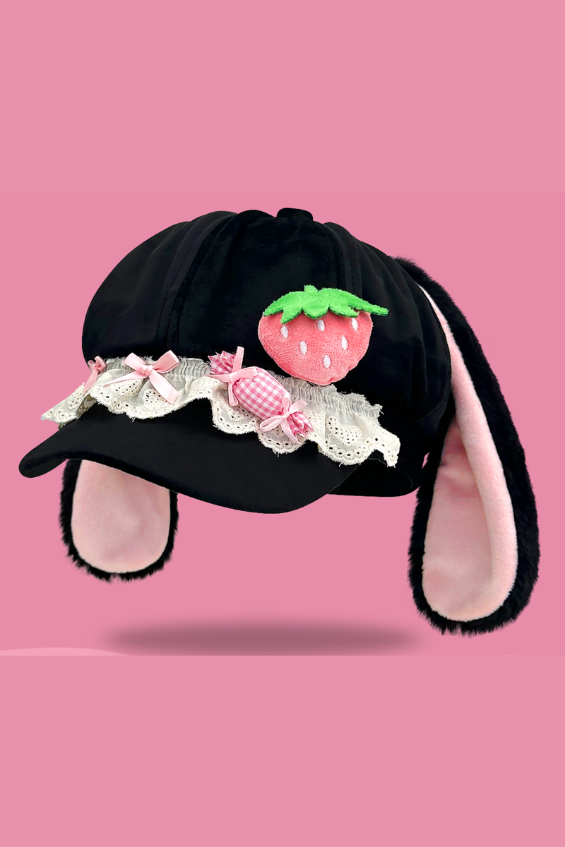 Rabbit Ear Strawberry Hat