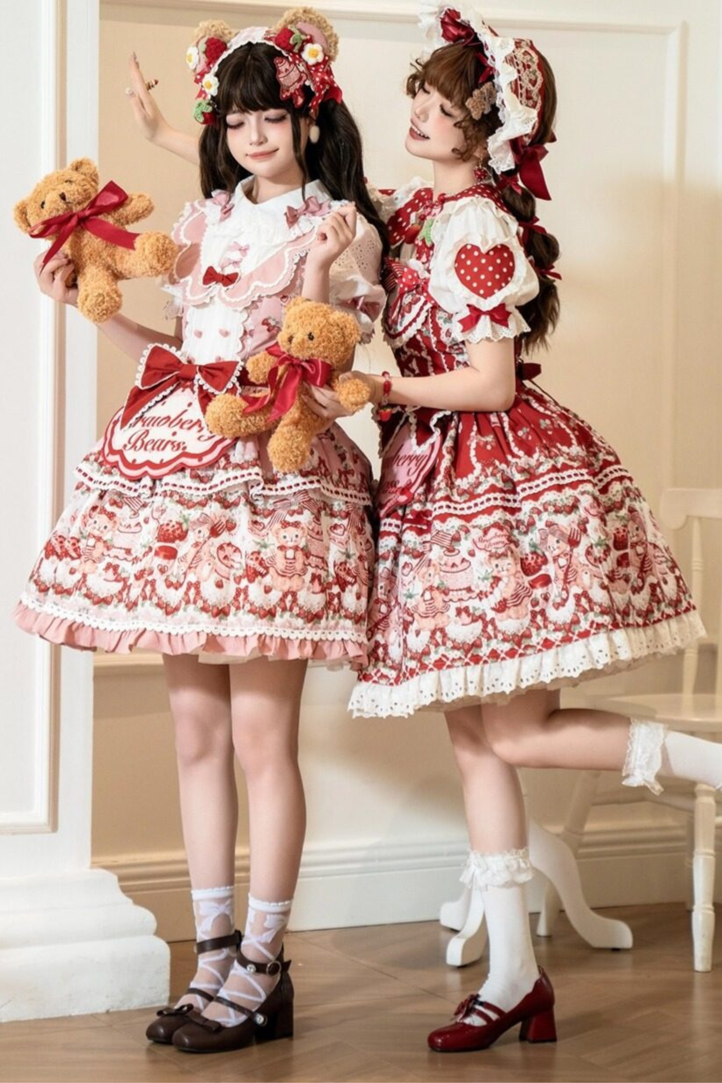 Bear Strawberry Field Lolita Jsk + Shirt
