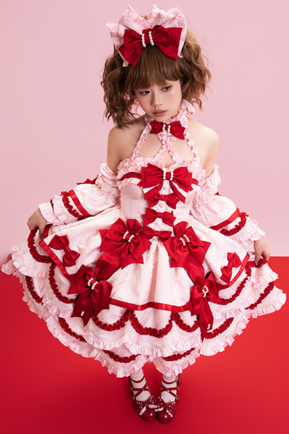 [pre-order Deadline: April 3] Sweet Ruffled Lolita Princess Ribbon Dress