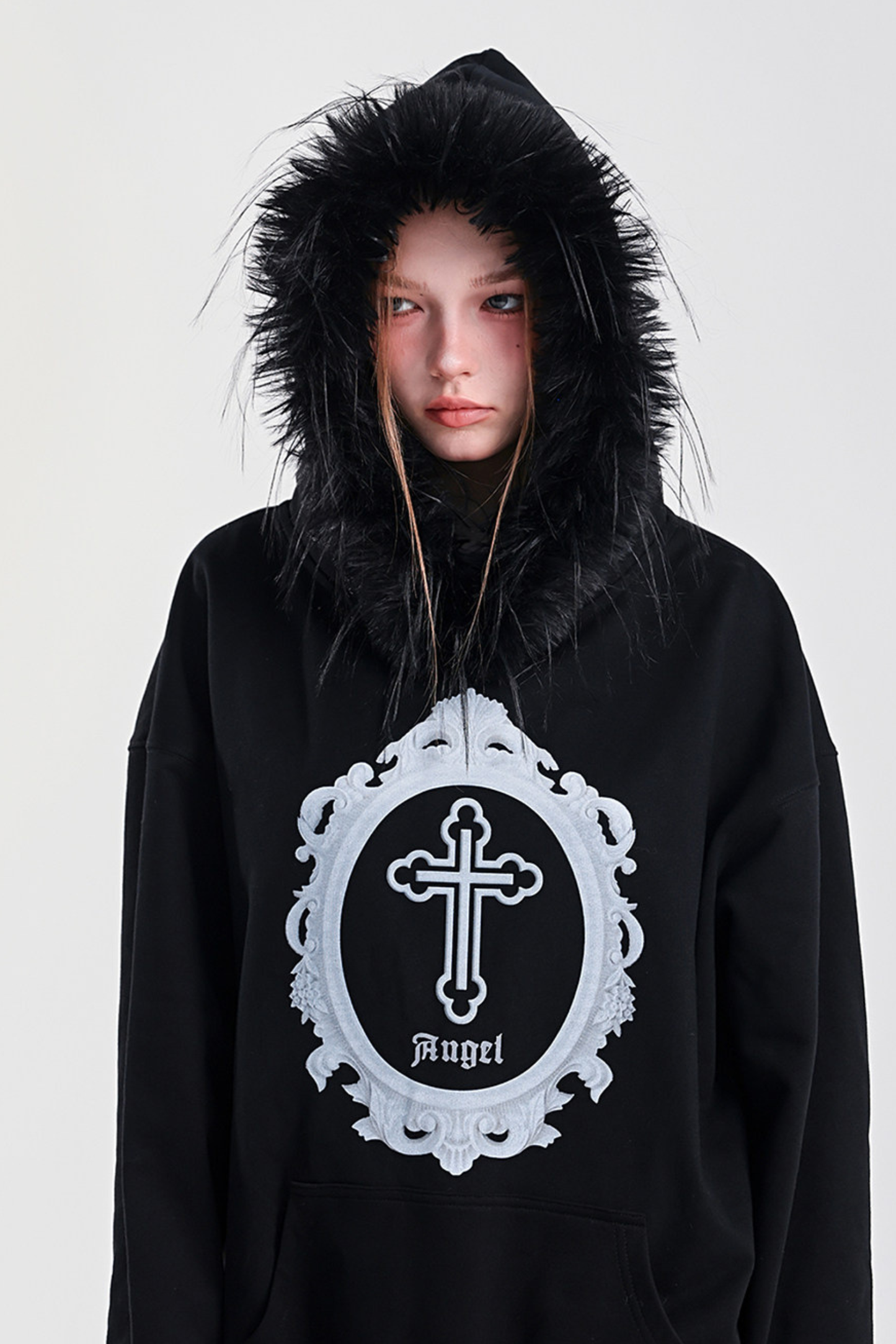 Fur Hood Loose Top