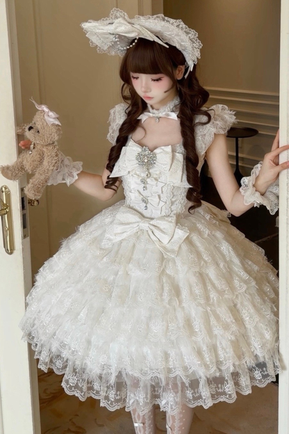 Sugar Lolita Dress + Necklace + Ribbon