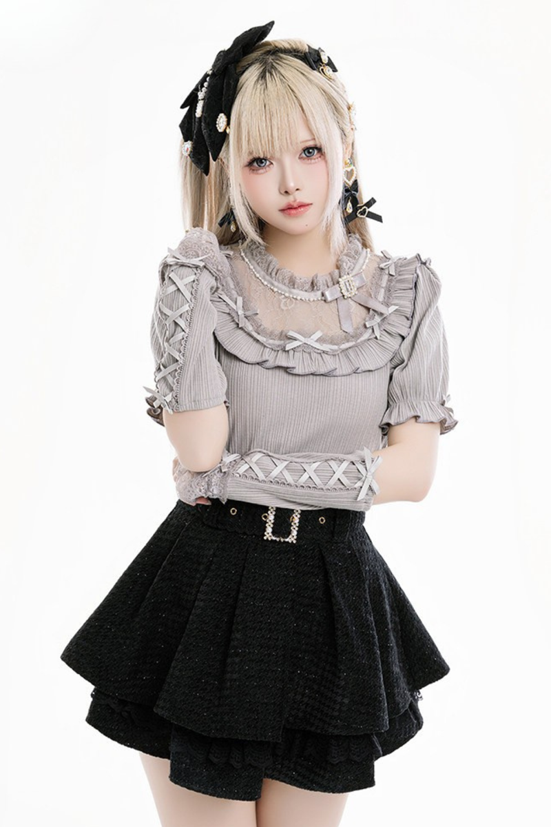 Sweet Cream Knit Top + Arm Warmers