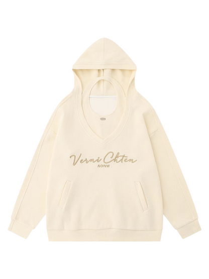 American Retro Sweatshirt Hooded Loose Oversized Two-piece Set