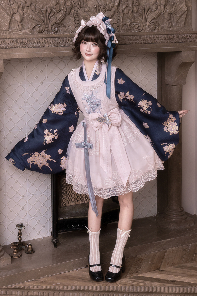 Colorful Jacket + Short Jacket + Dress + Headband + Ribbon