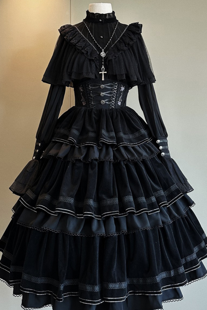 [pre-order] Lolita Shirt + Fishbone Corset Skirt