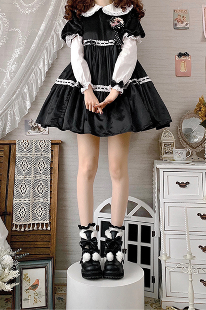 Ribbon Platform Sole Boots
