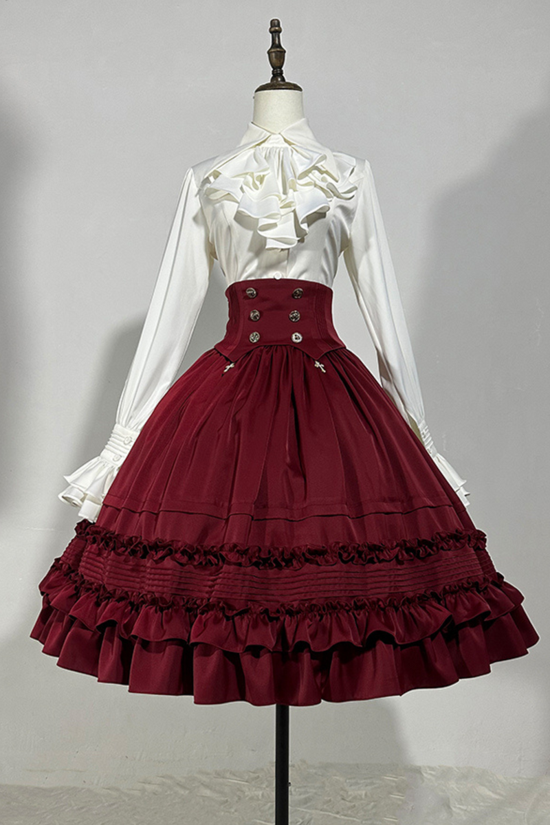[pre-order] Classic Shirt + Ruffled Retro Lolita Skirt