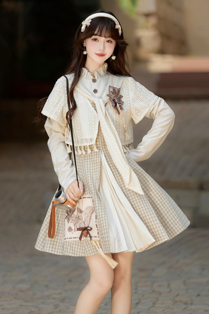 Retro Island Plaid Dress + Outerwear