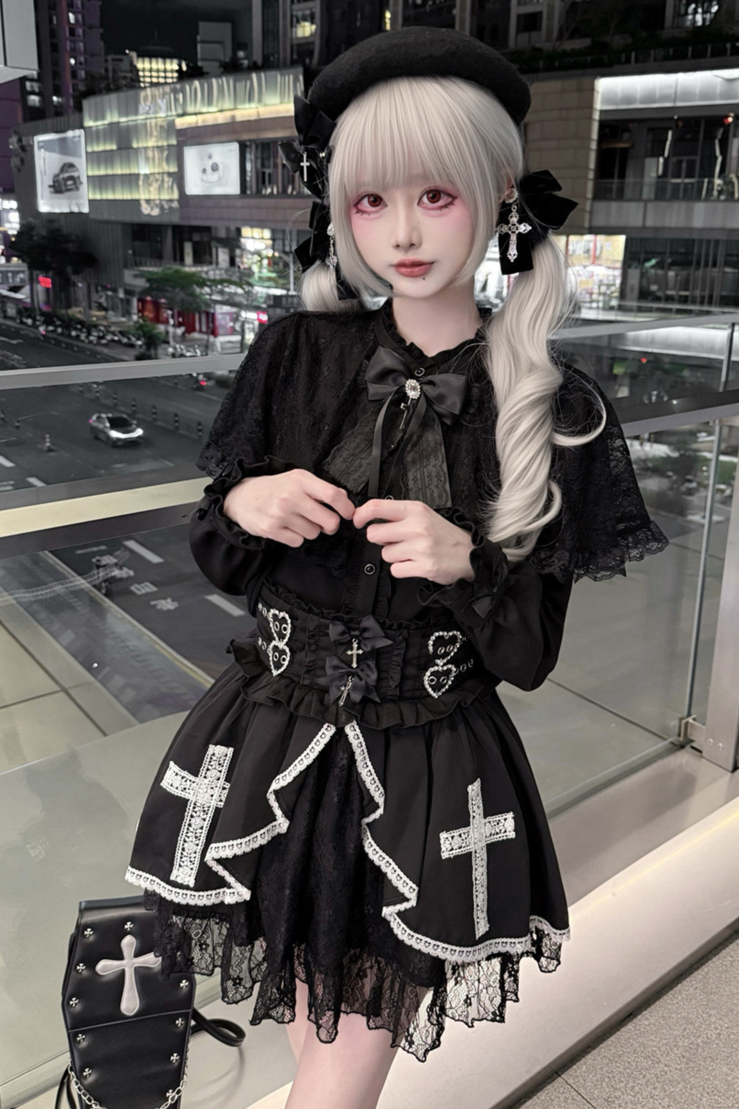 Cape Style Shirt + Cross Skirt + Hat