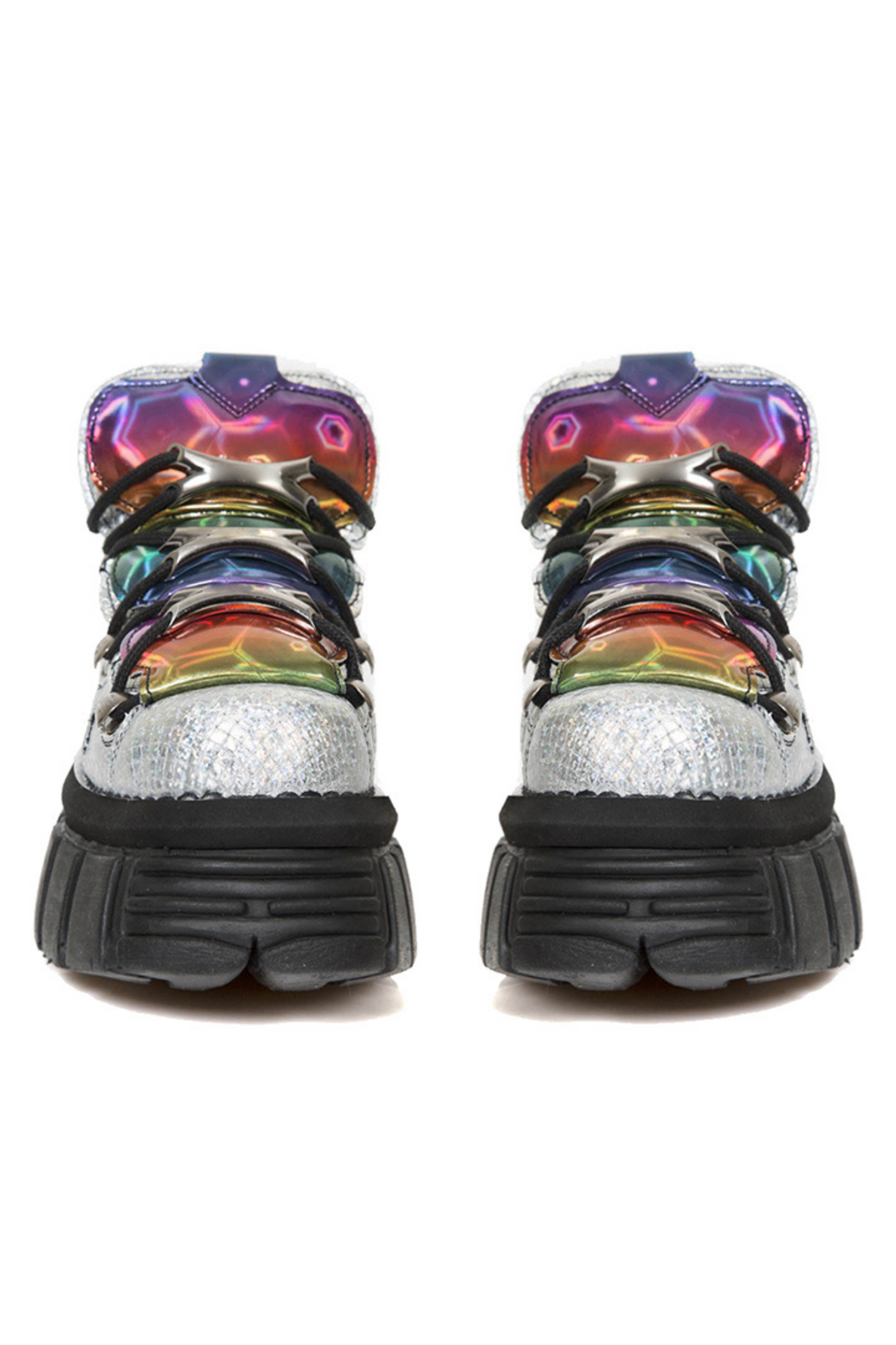 Colorful Metallic Design Shoes