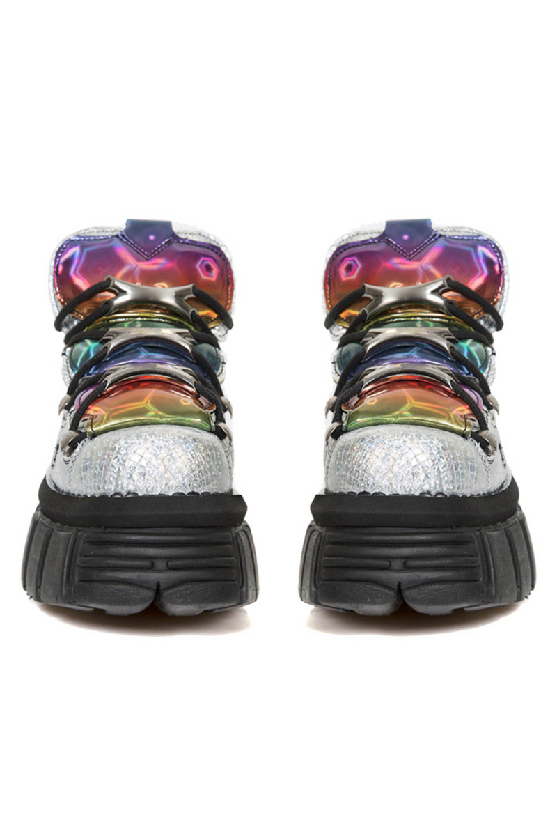 Colorful Metallic Design Shoes