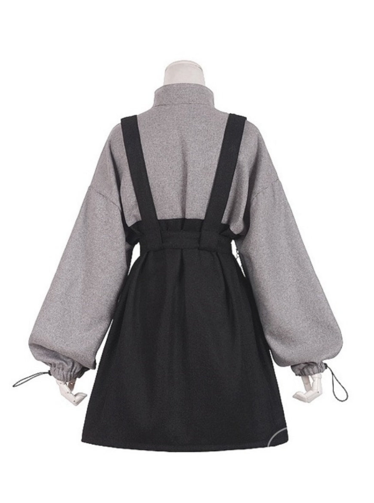 Jirai Two Tone Sweat Dress + Waist Belt