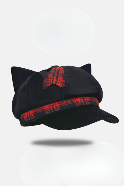 Cat Ear Subculture Plaid Hat