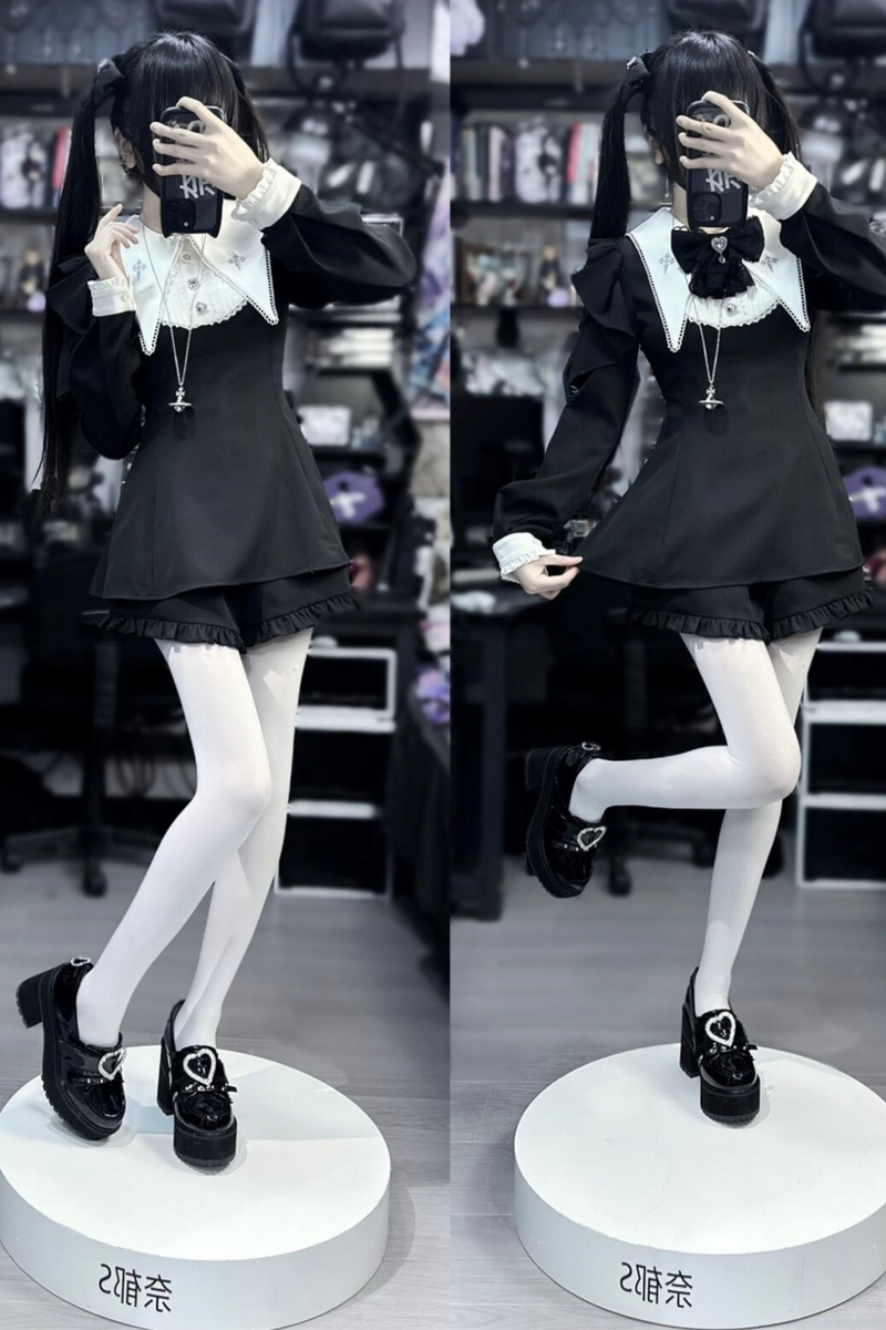 Sweet Pure Doll Peplum Top + Shorts