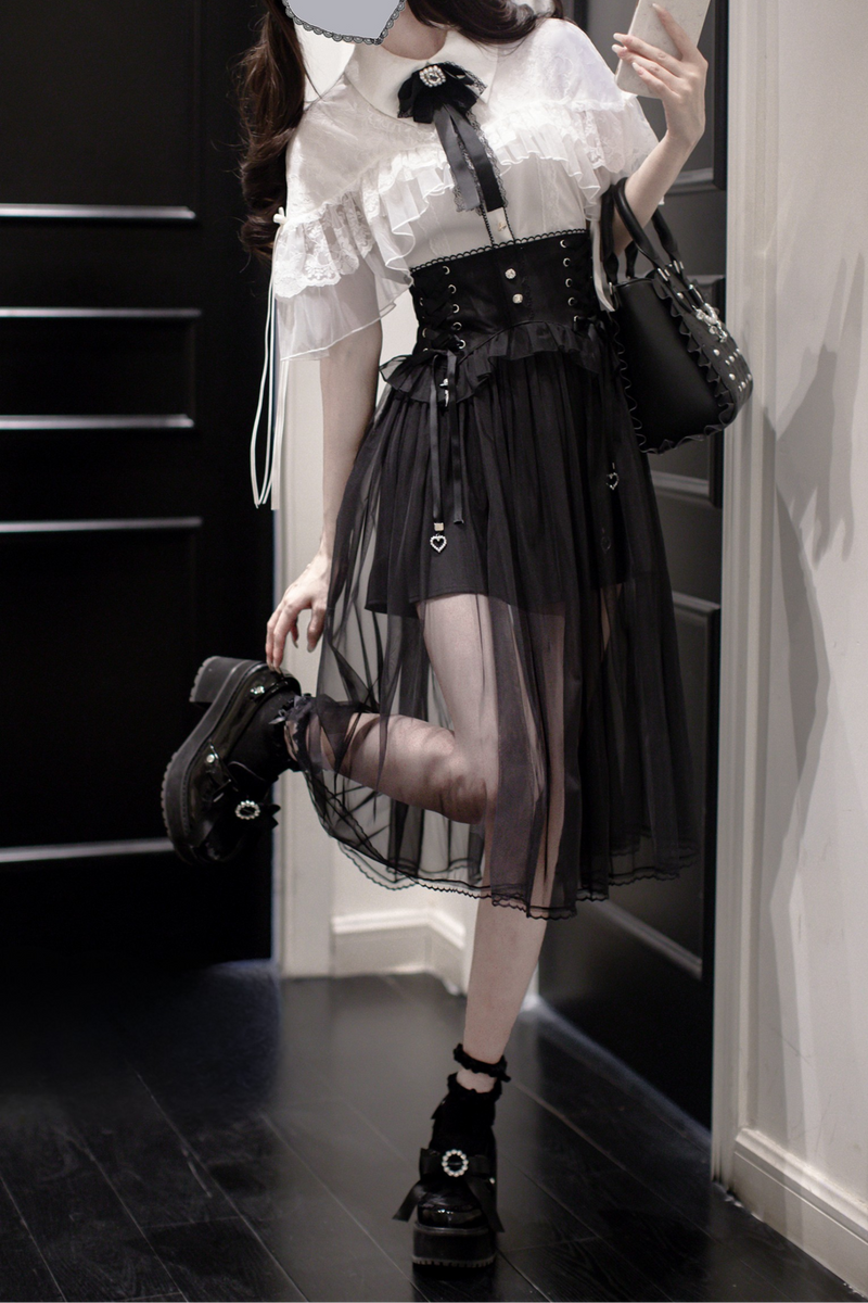 [pre-order] Jirai Cape Top + Sheer Skirt + Ribbon
