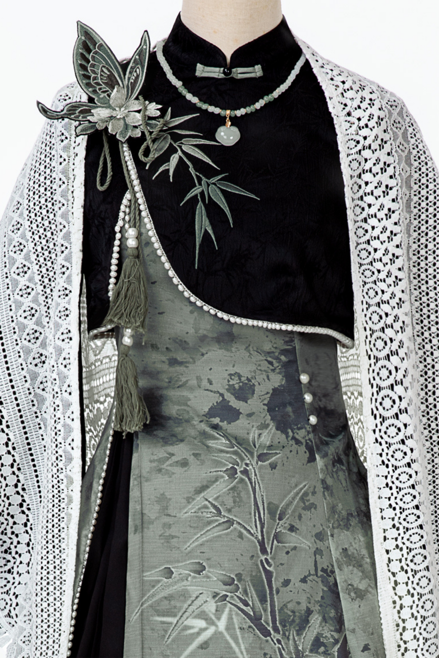 Neverland Smoked Chinese-style Lolita Suspender Dress + Short Chinese-style Jacket