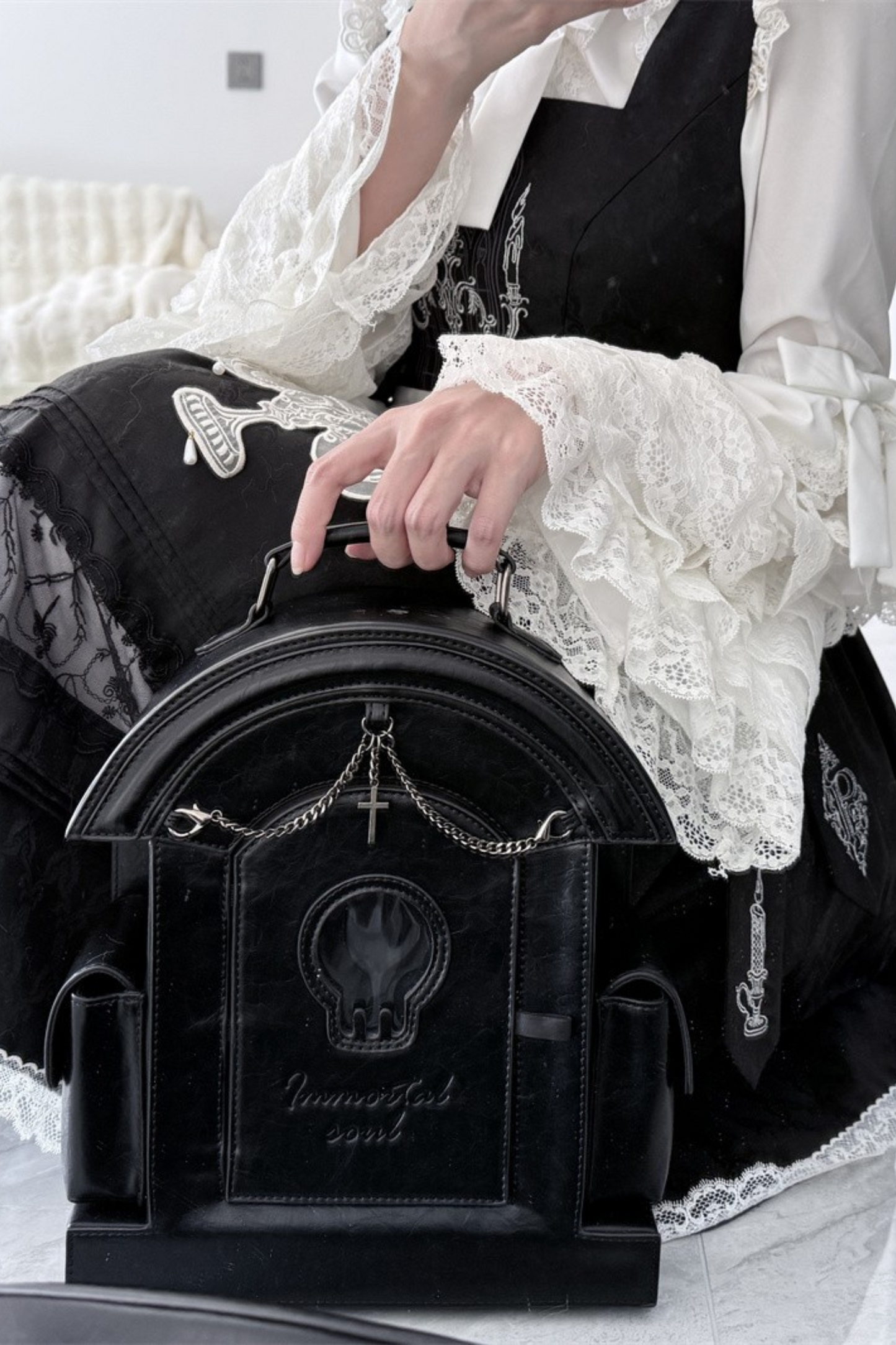 Gothic Pain Lolita Skull Bag