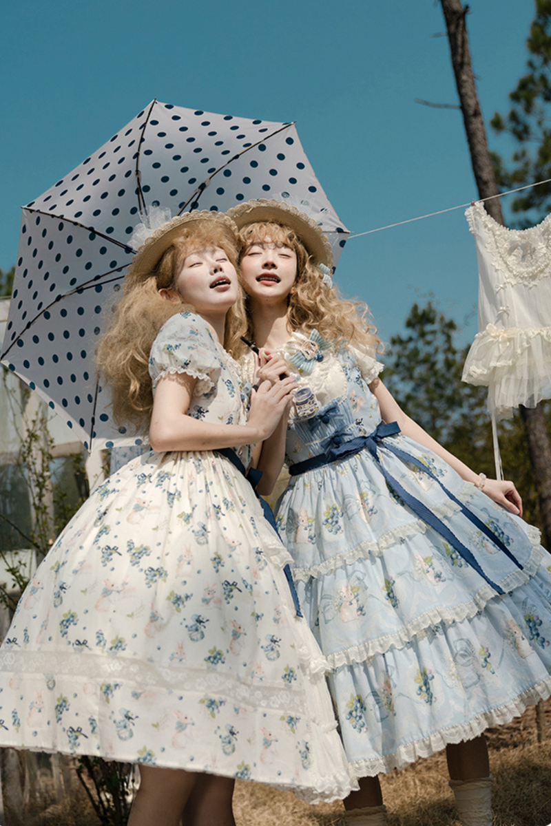 Benny's Blueberry Garden Lolita Jumper Skirt + Dress + Inner Shirt