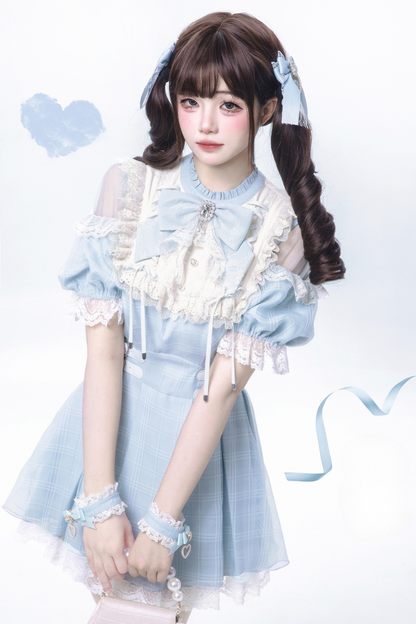 [pre-order] Sweet Girly Aqua Dress