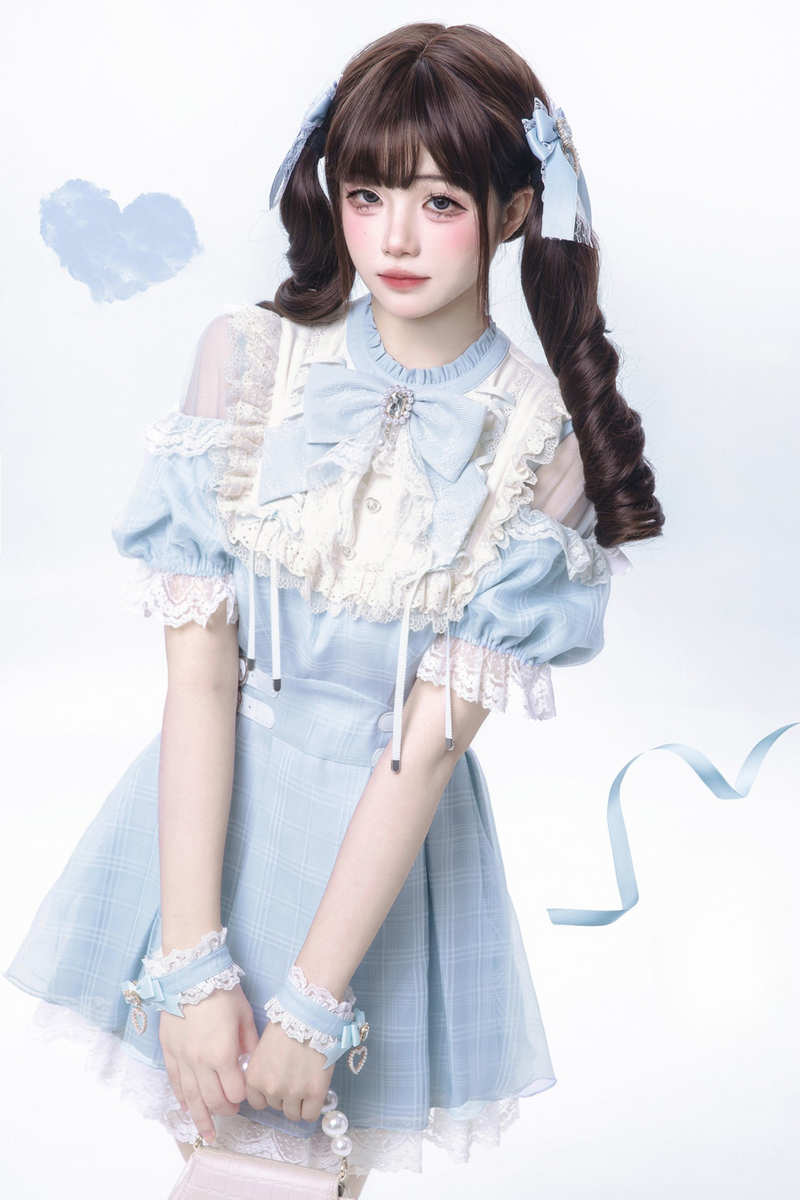 [pre-order] Sweet Girly Aqua Dress