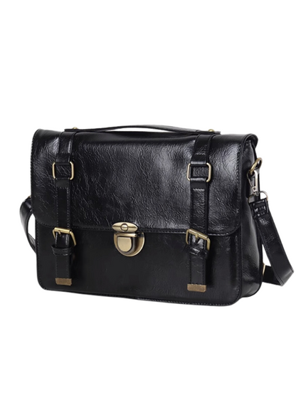 Classic Satchel Bag in Leather-look